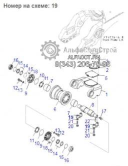 17M-30-52140U Крышка крепления направляющего колеса Komatsu D275A.